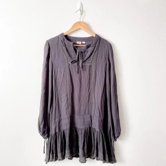 Some Days Lovin Smocked Long Sleeve Dress Sz S - Picture 2 of 7